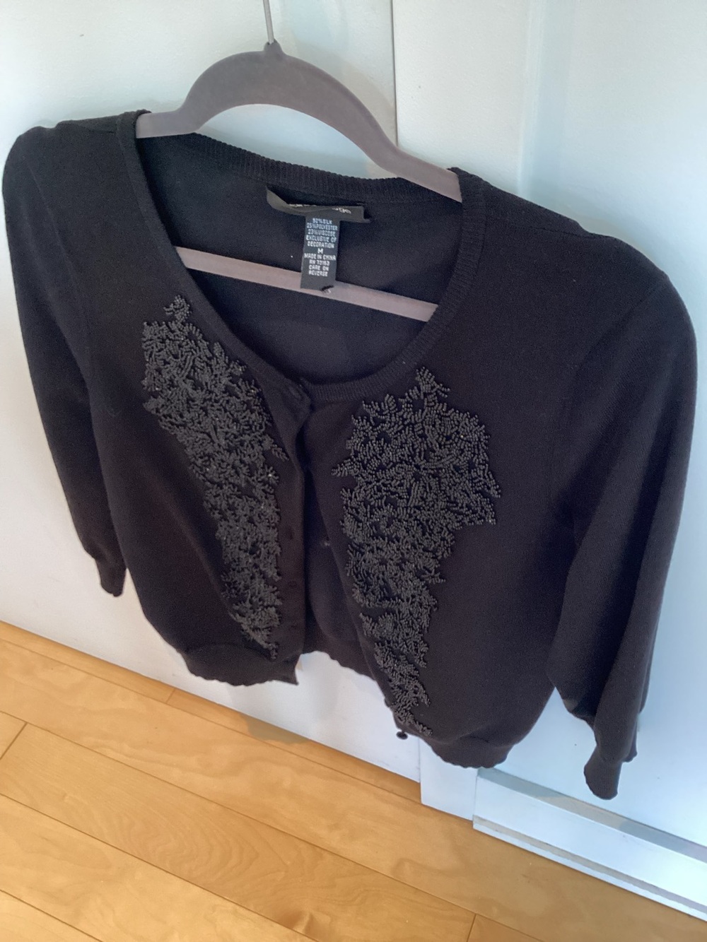 Black Embellished Women’s Cardigan Sweater.NWOT